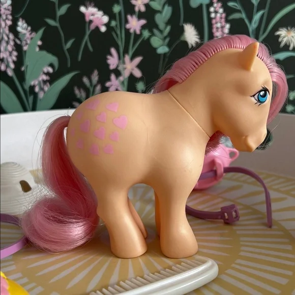 VINTAGE My Little Pony Pretty Parlor Peachy Pony & Twinkles cat 1980’s Hasbro - Picture 5 of 17